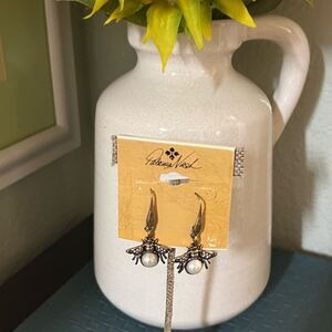 NWT Patricia Nash Bee Pearl Drop Earrings #PNER
